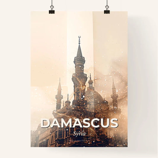 Damascus Skyline City Architectural Art Composite Poster