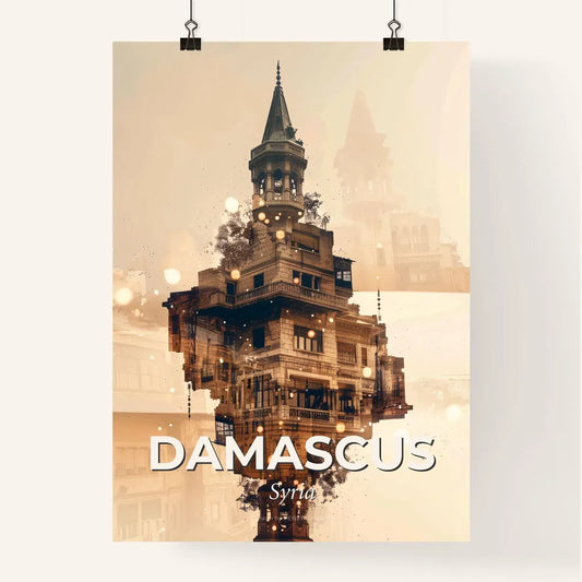 Sparkling Damascus: A City of Light and Symbolism Poster