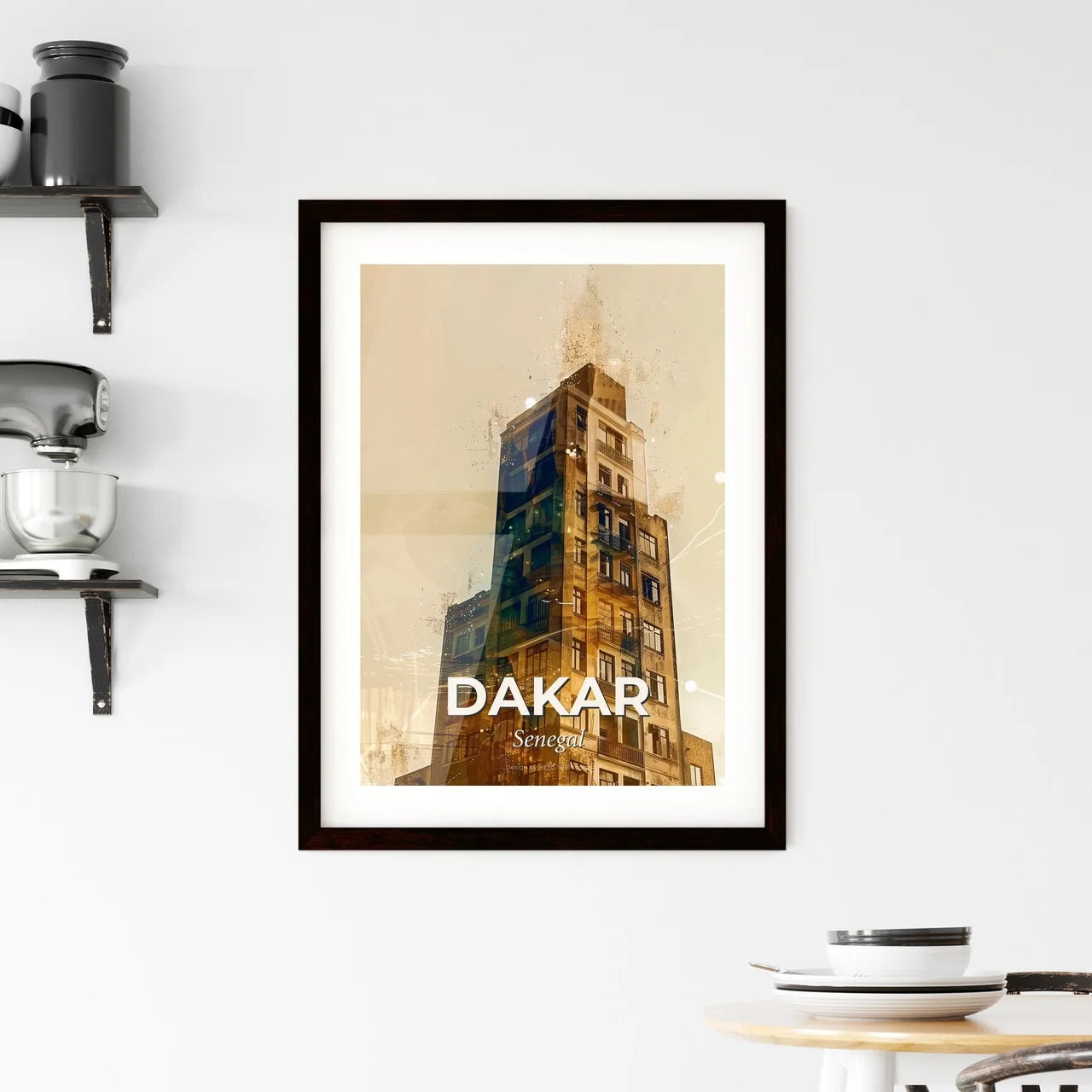 Dakar Senegal Skyline Art Print Poster Wall Decor Framed Print