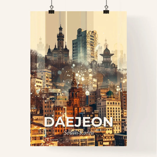Daejeon Skyline Architectural Art Poster Poster