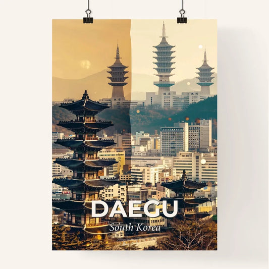 Daegu Skyline: Iconic Architecture Artwork Poster