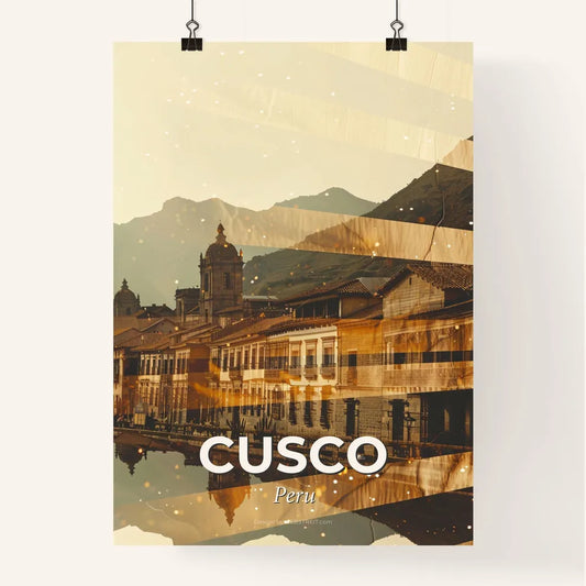 Cusco Skyline Art: Double Exposure Beauty Poster