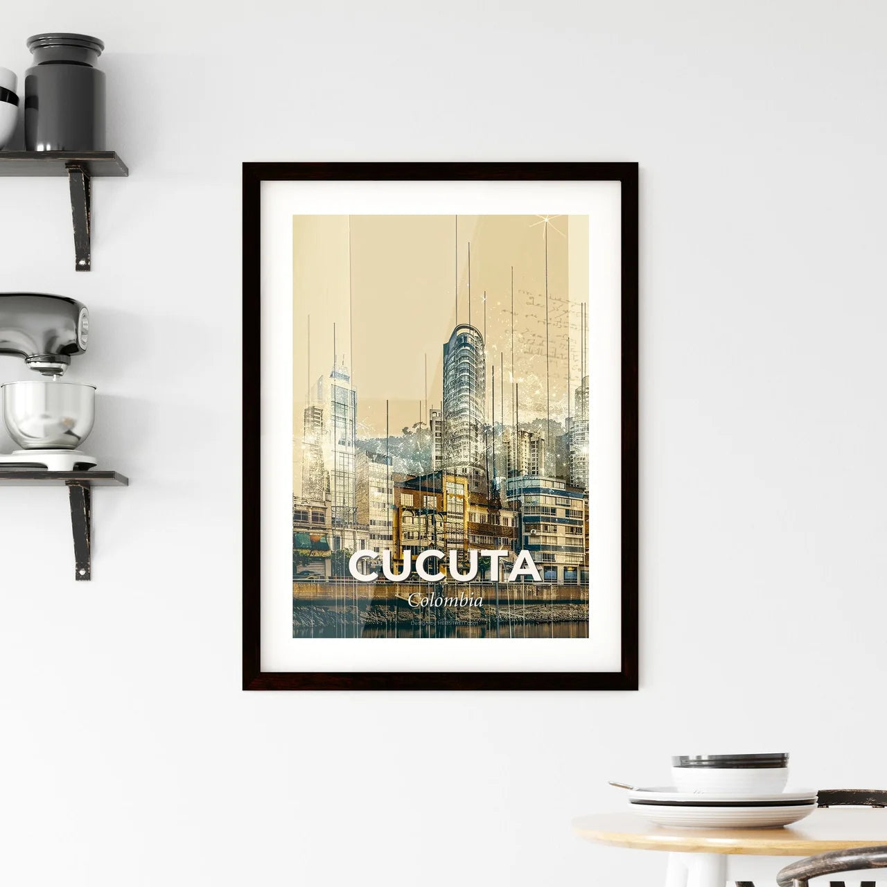 Cucuta Cityscape Architecture Art Poster Framed Print