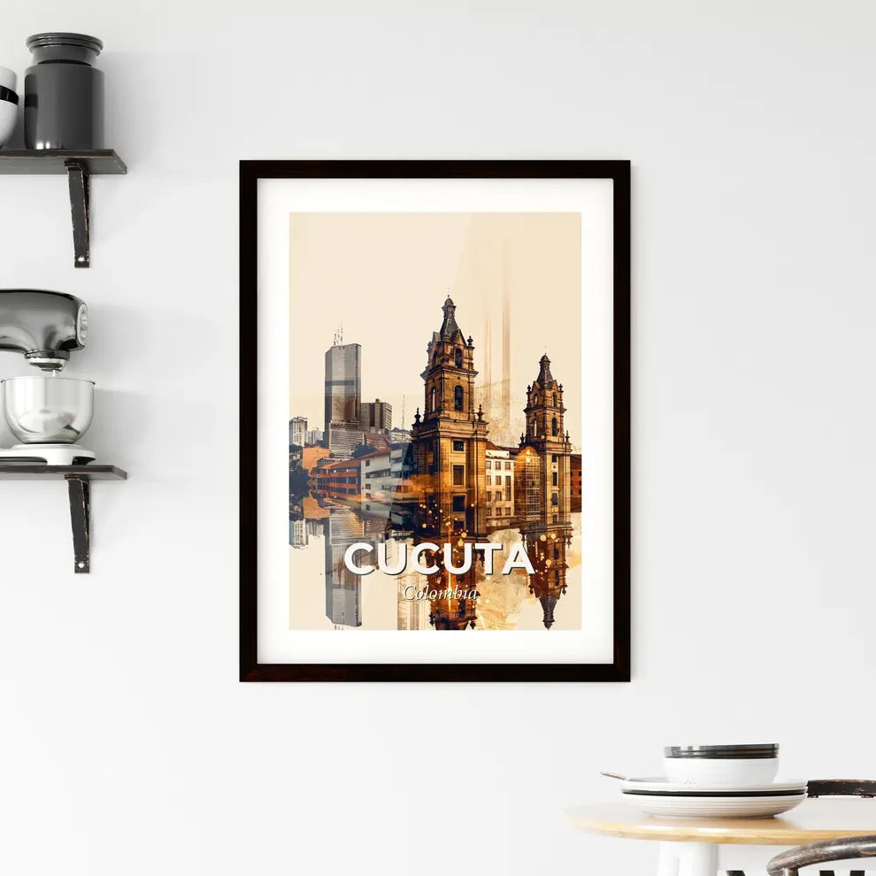 Cucuta Skyline and Architecture Poster Art Framed Print