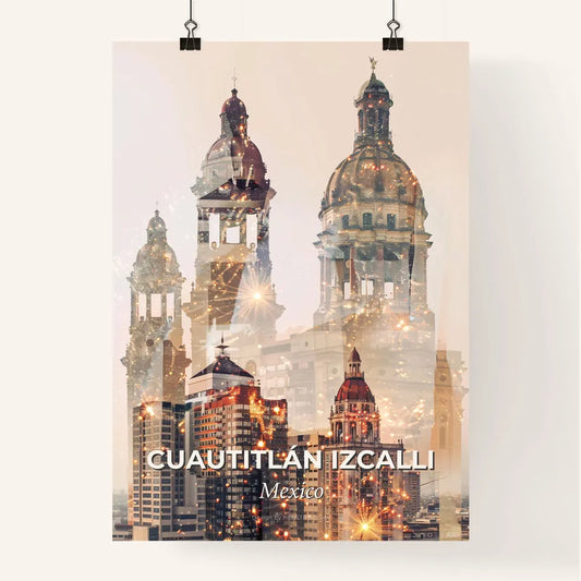 Cuautitlan Izcalli City Lights and Icons Poster