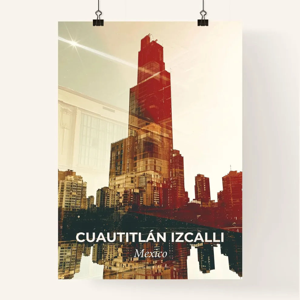 CuautitlÃ¡n Izcalli Skyline Composite Art Poster Poster
