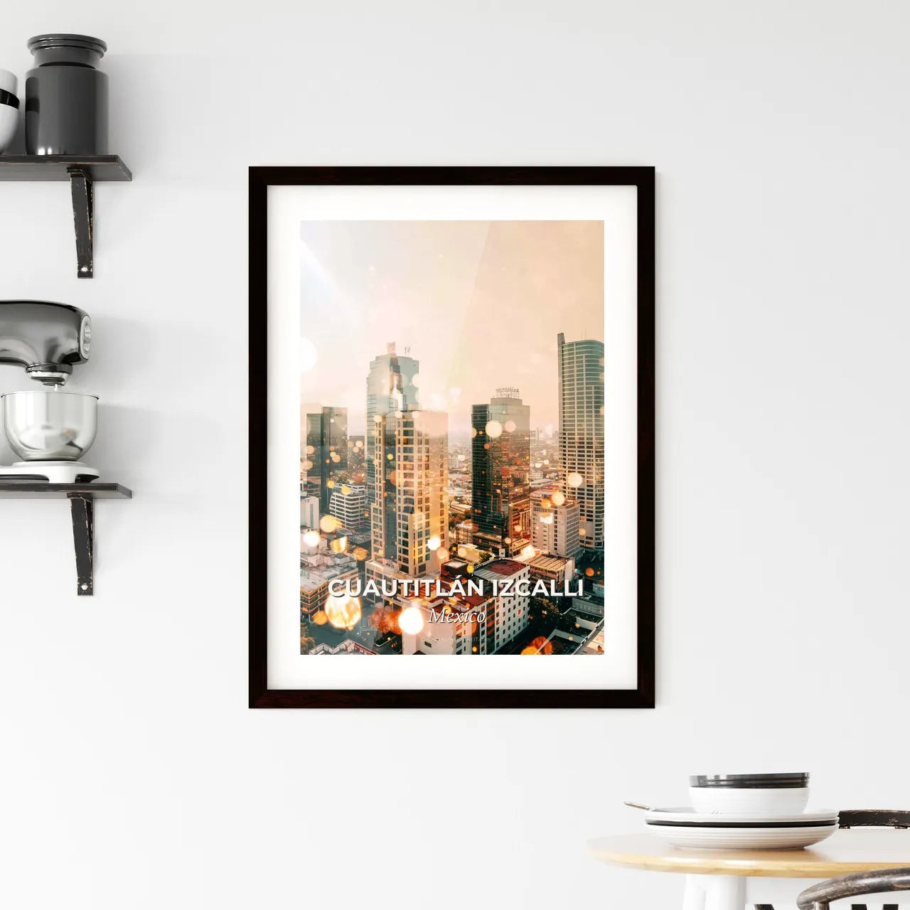 CuautitlÃ¡n Izcalli Skyline Dream Lights Framed Print