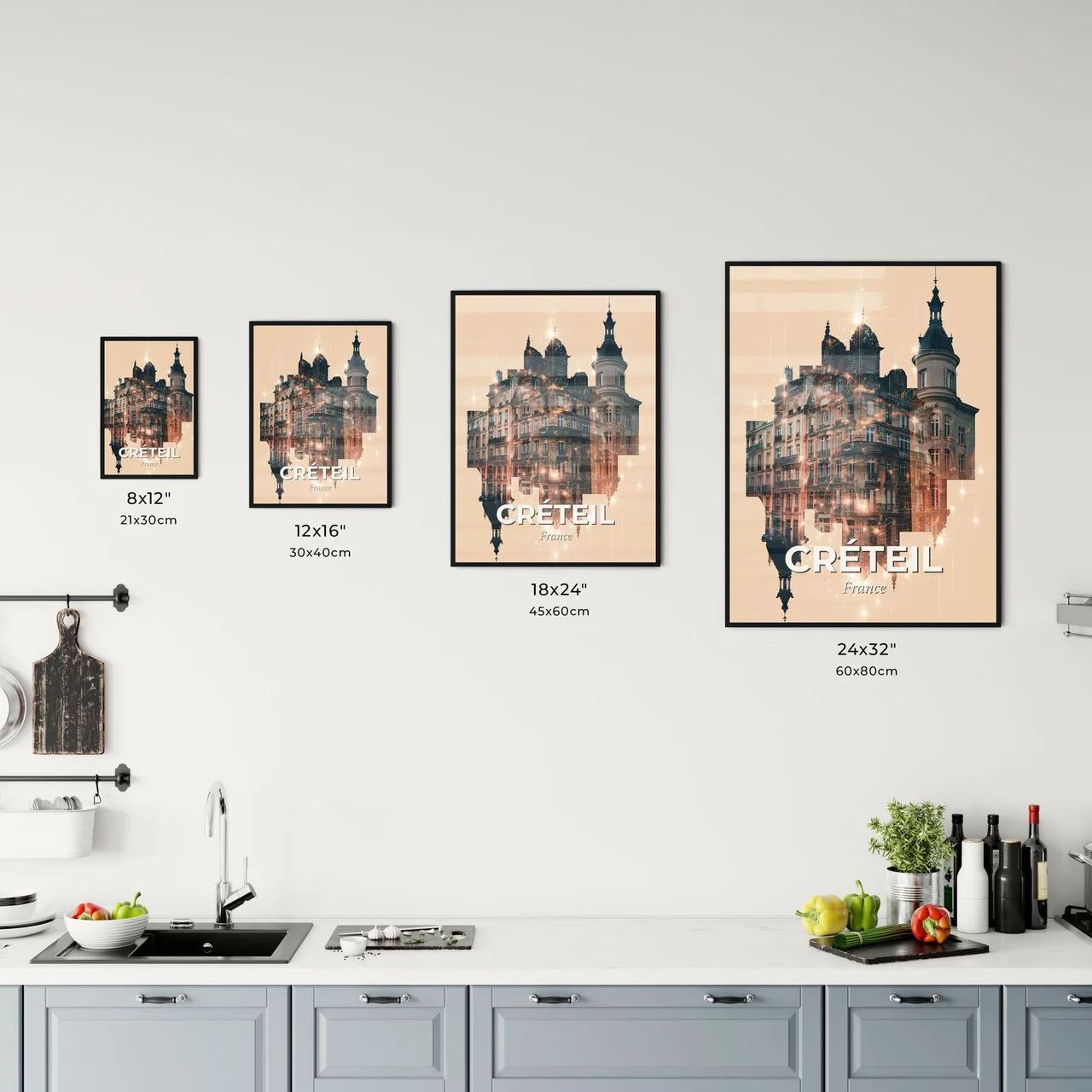 CrÃ©teil City Skyline Composite Art Poster Office Art