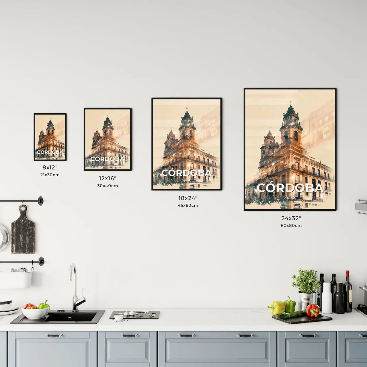 Cordoba Skyline Cityscape Double Exposure Art Office Art