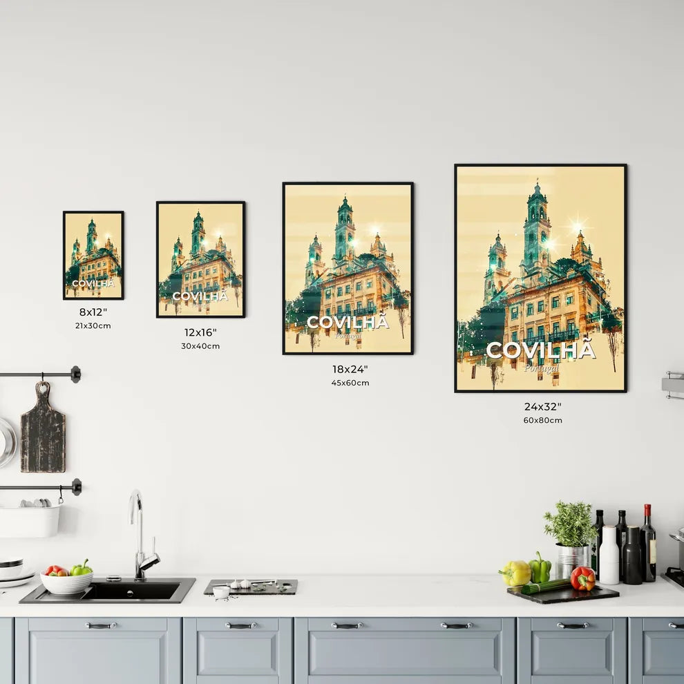 Covilhã Cityscape Skyline Composite Art Office Art