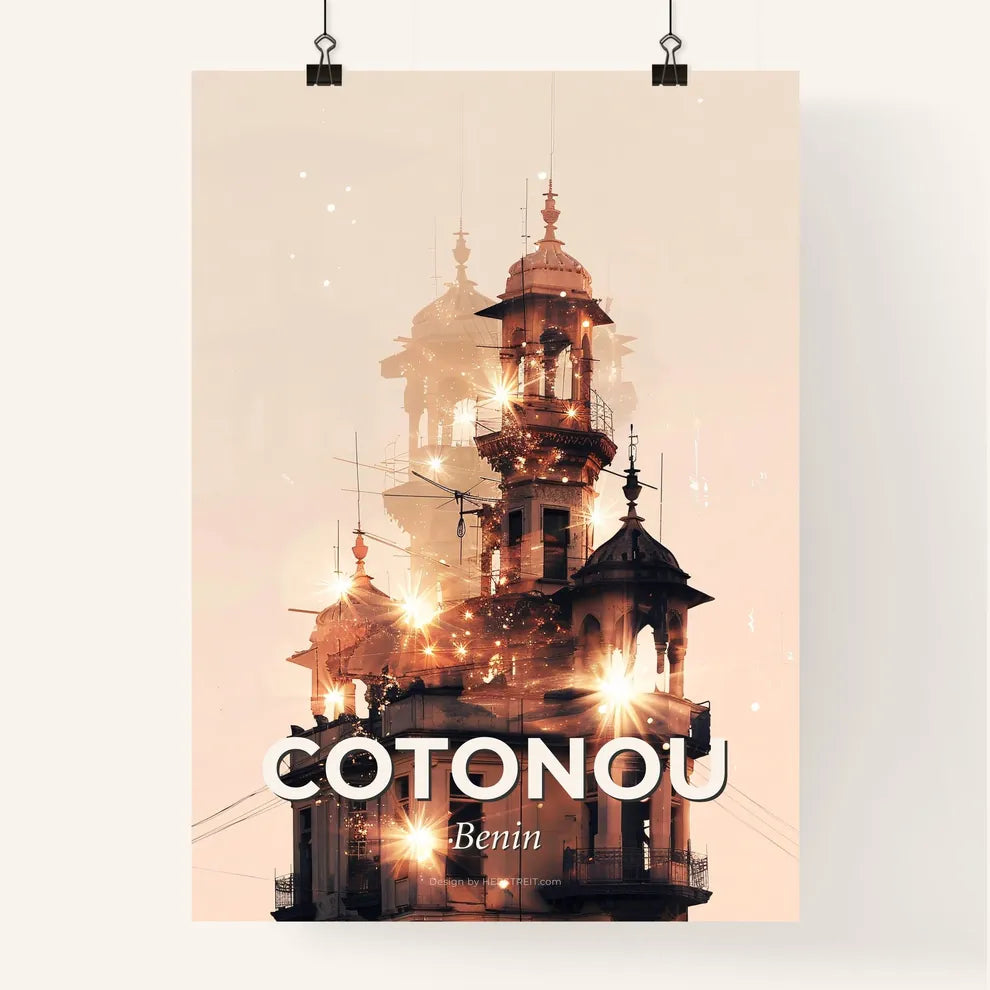 Cotonou Architectural Dream Composite Skyline Poster Poster