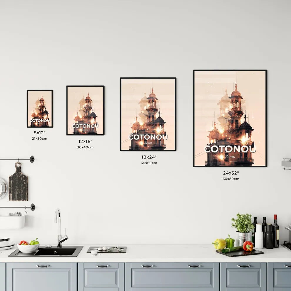 Cotonou Architectural Dream Composite Skyline Poster Office Art