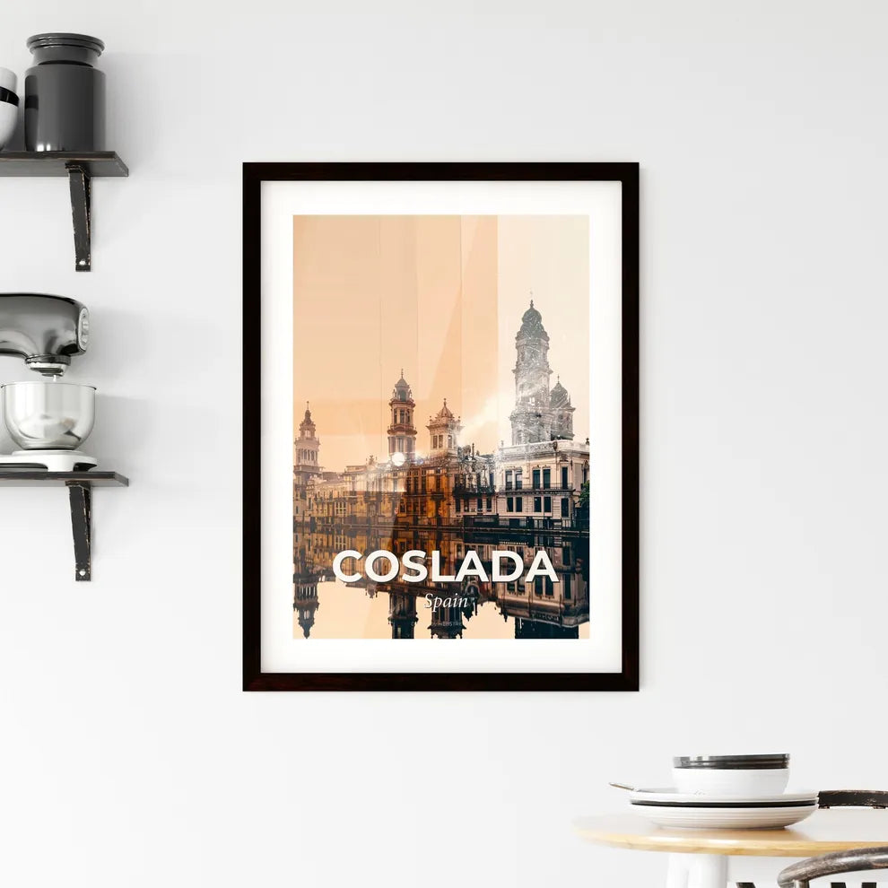 Coslada: City Skyline in Double Exposure Framed Print