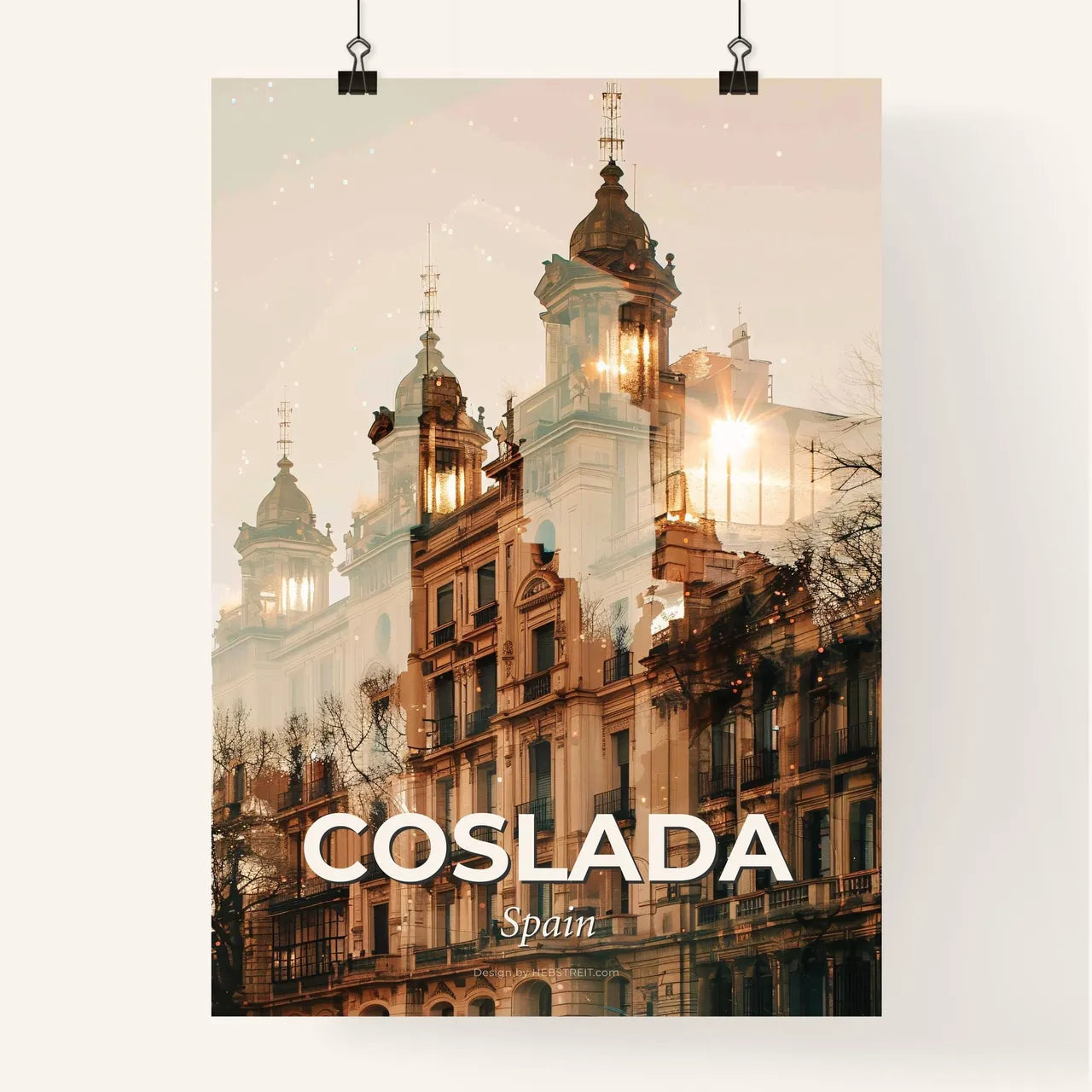 Coslada Skyline Dreamy City Lights Poster Poster