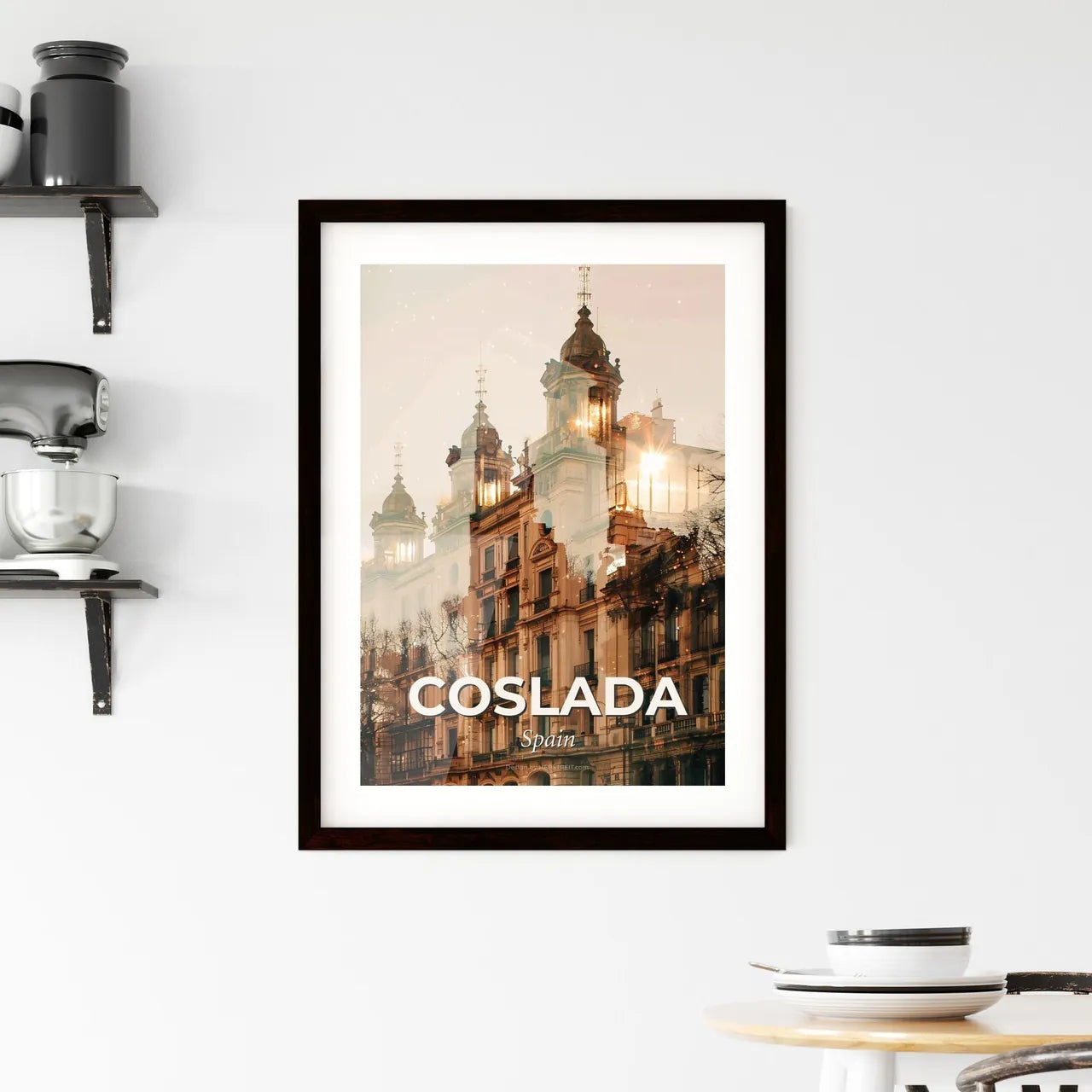 Coslada Skyline Dreamy City Lights Poster Framed Print