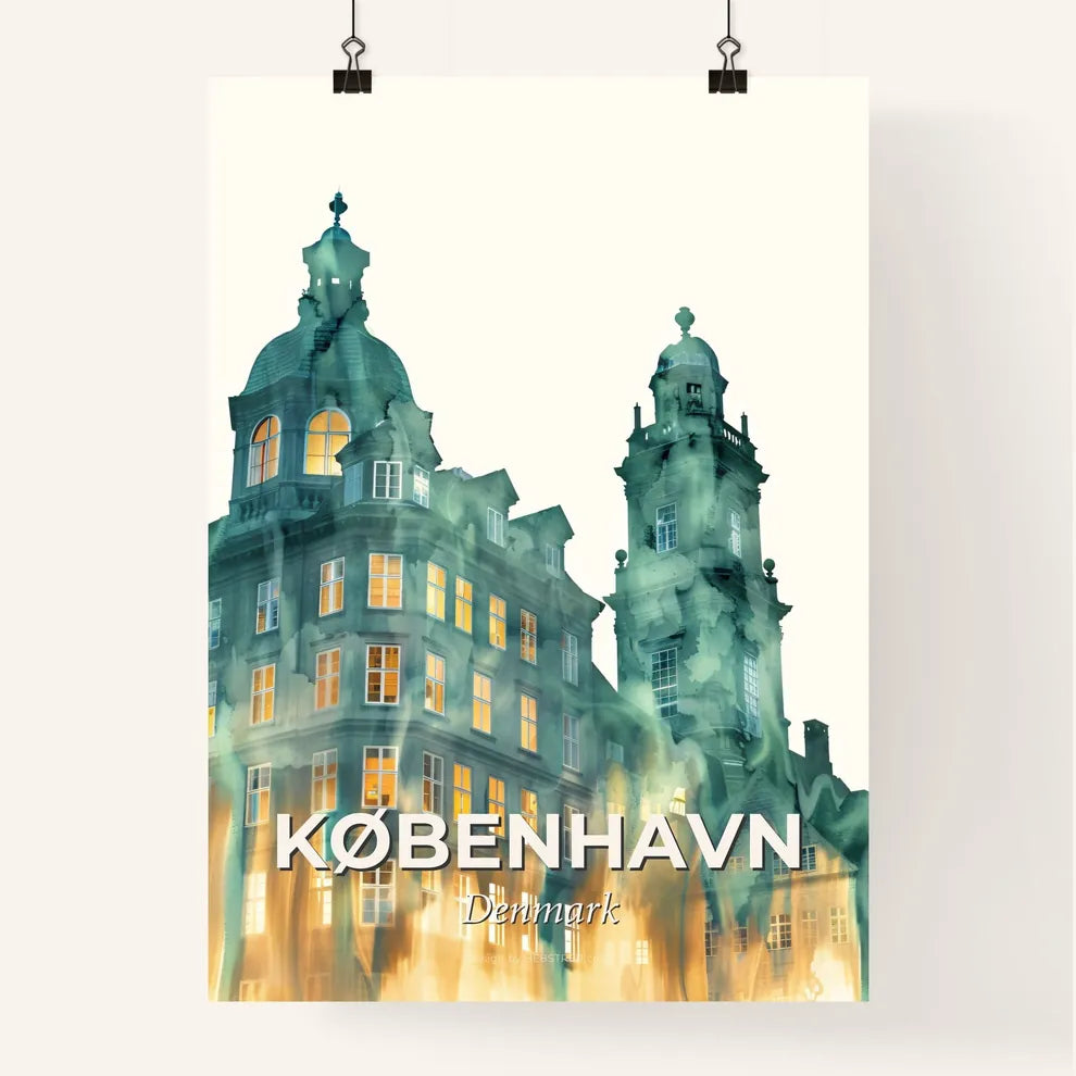 Copenhagen Skyline City Composite Art Poster Poster