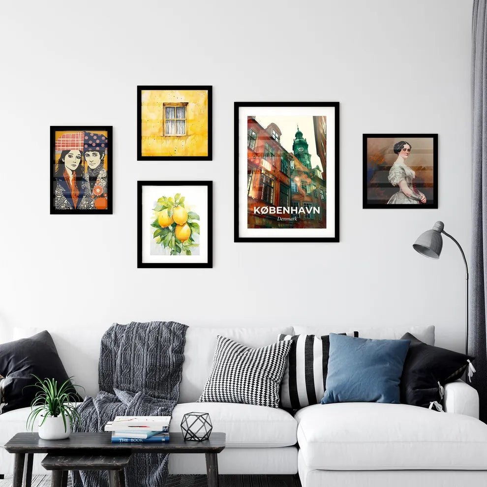 Copenhagen Skyline Silhouette Composite Artwork Wall Art