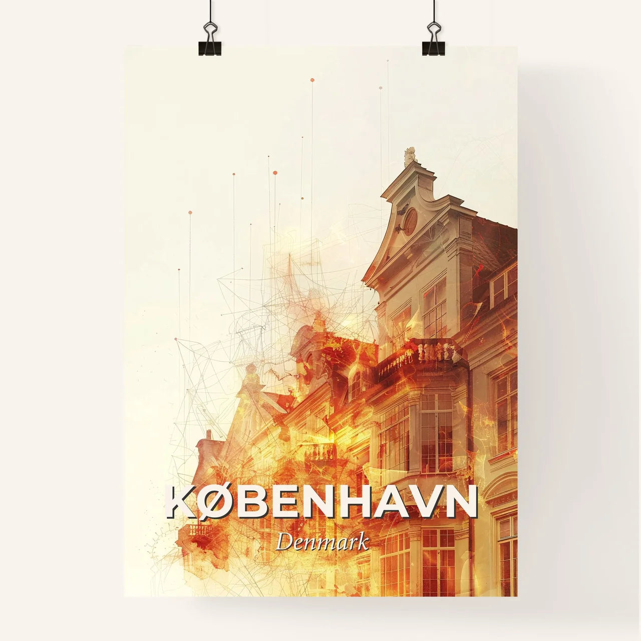 Copenhagen Skyline: Iconic Silhouette Poster Poster