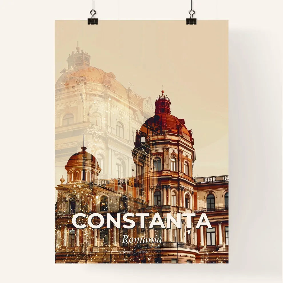 Constanța City Horizons Skyline Poster Design Poster