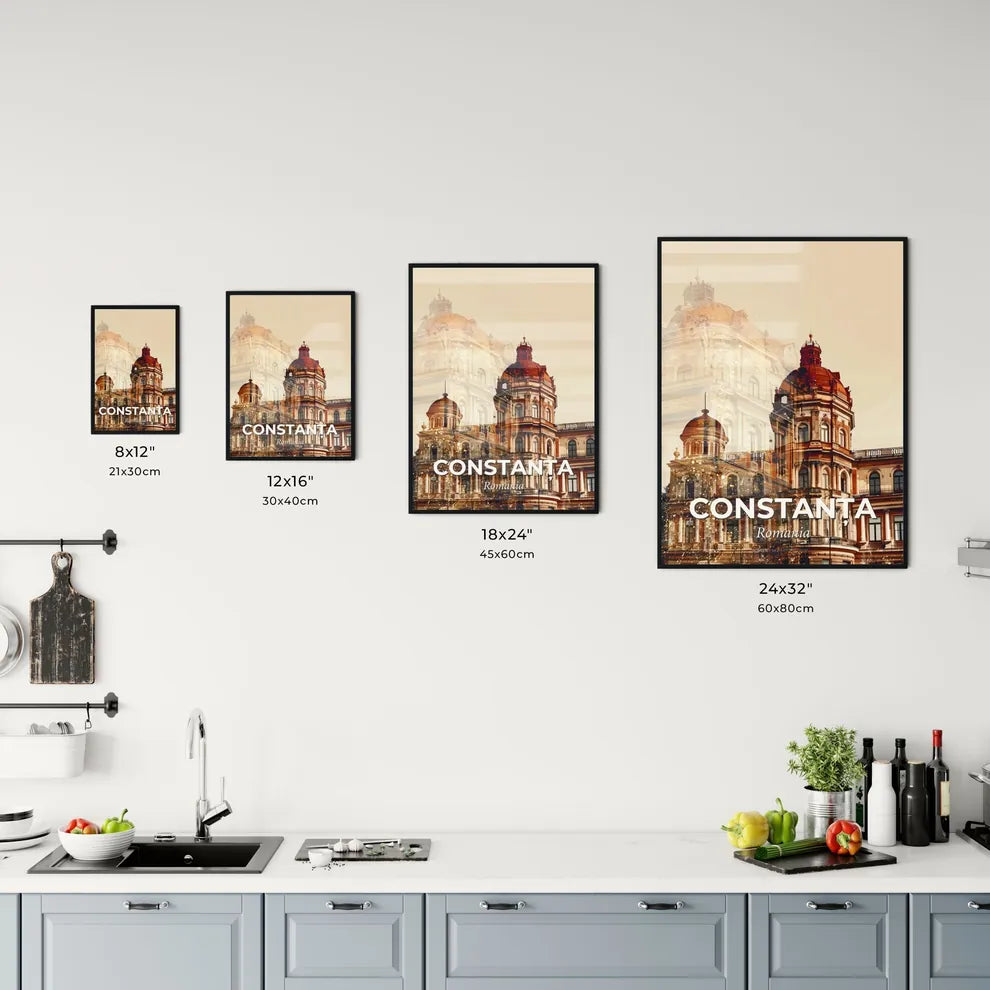 Constanța City Horizons Skyline Poster Design Office Art