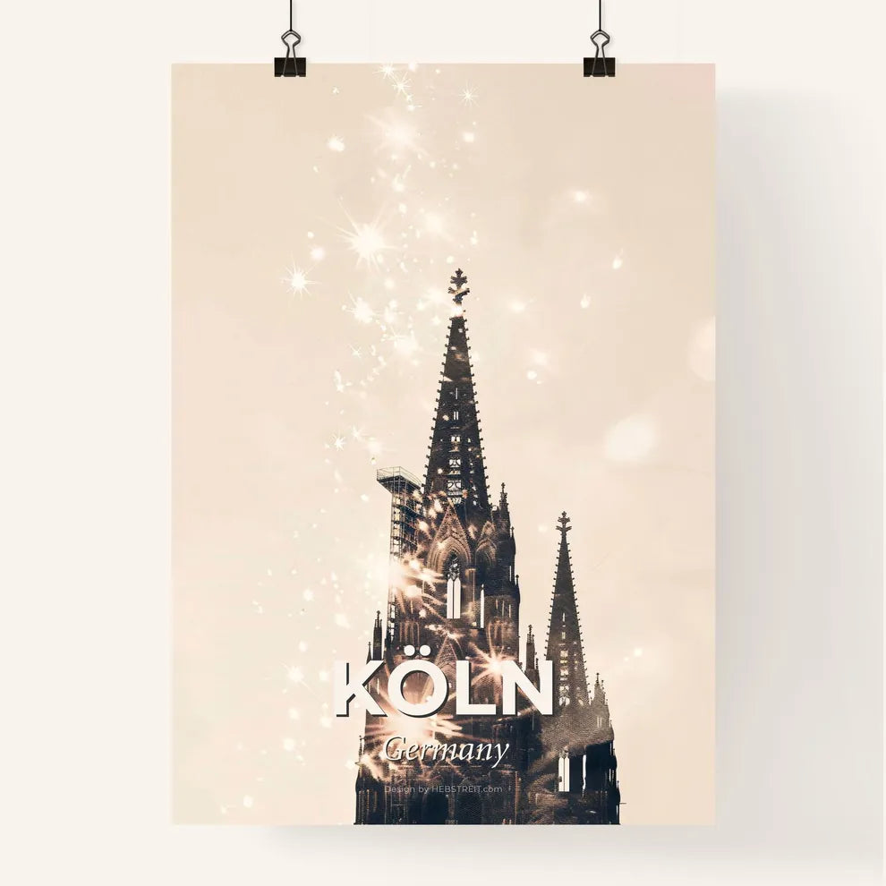 Cologne: Skyline Silhouette Cityscape Poster Poster