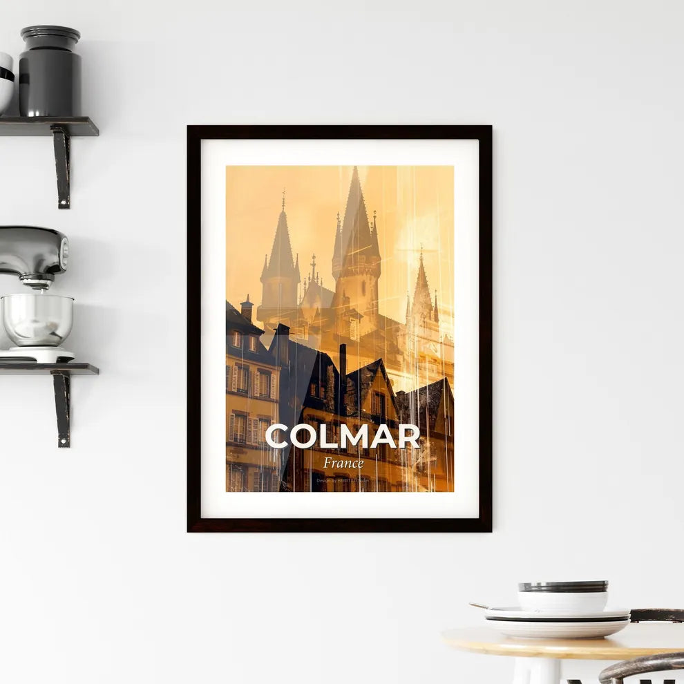 Colmar Skyline Poster: Captivating French Beauty Framed Print