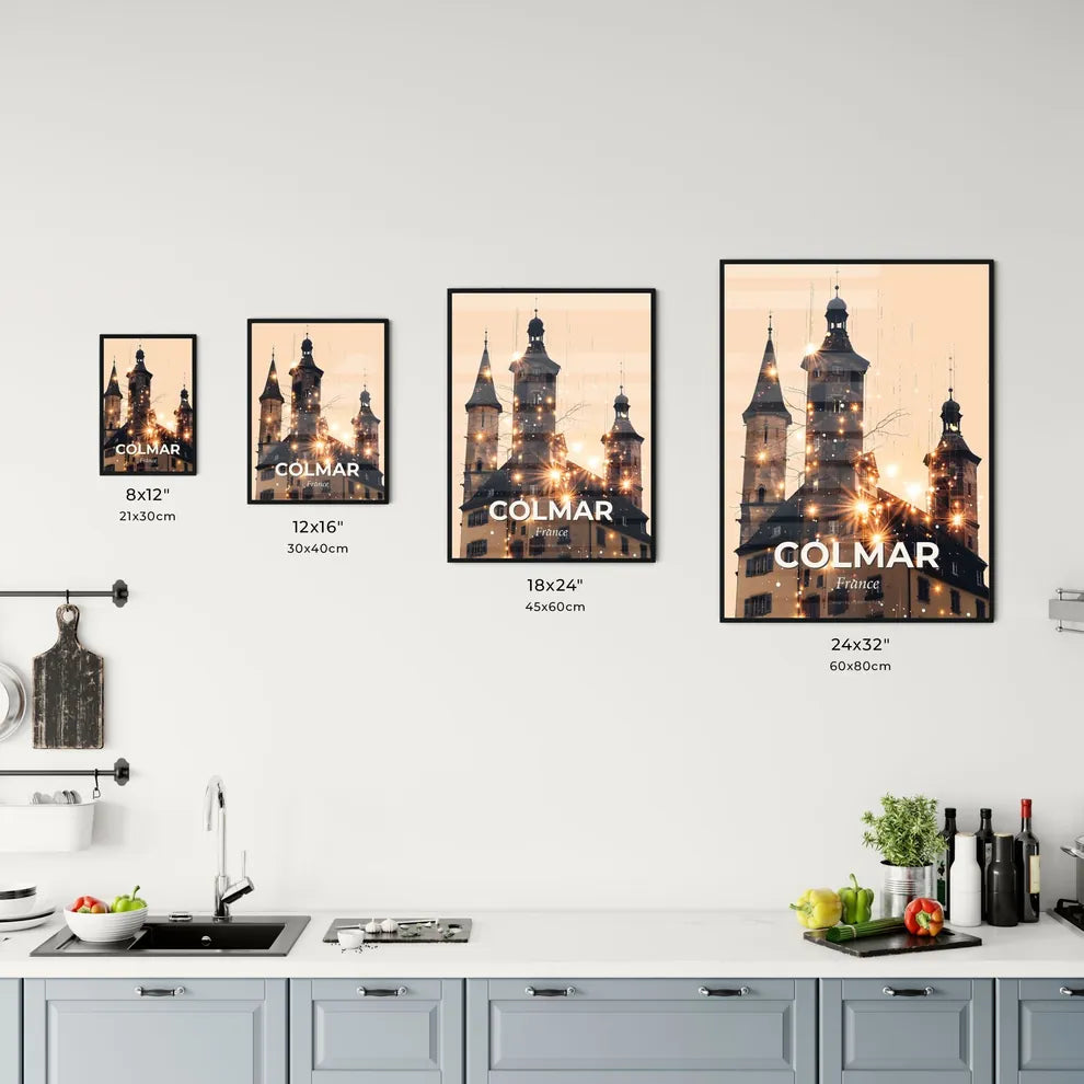 Colmar: City Skyline Composite Art Poster Office Art
