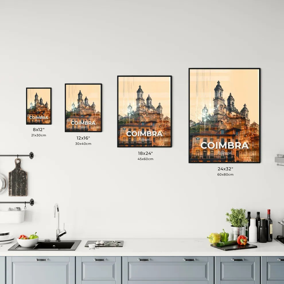 Coimbra Skyline Composite Art Vibrant Poster Office Art
