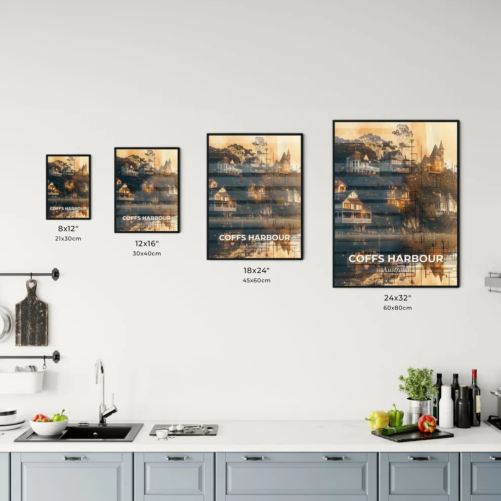 Coffs Harbour Skyline Double Exposure Artwork Office Art