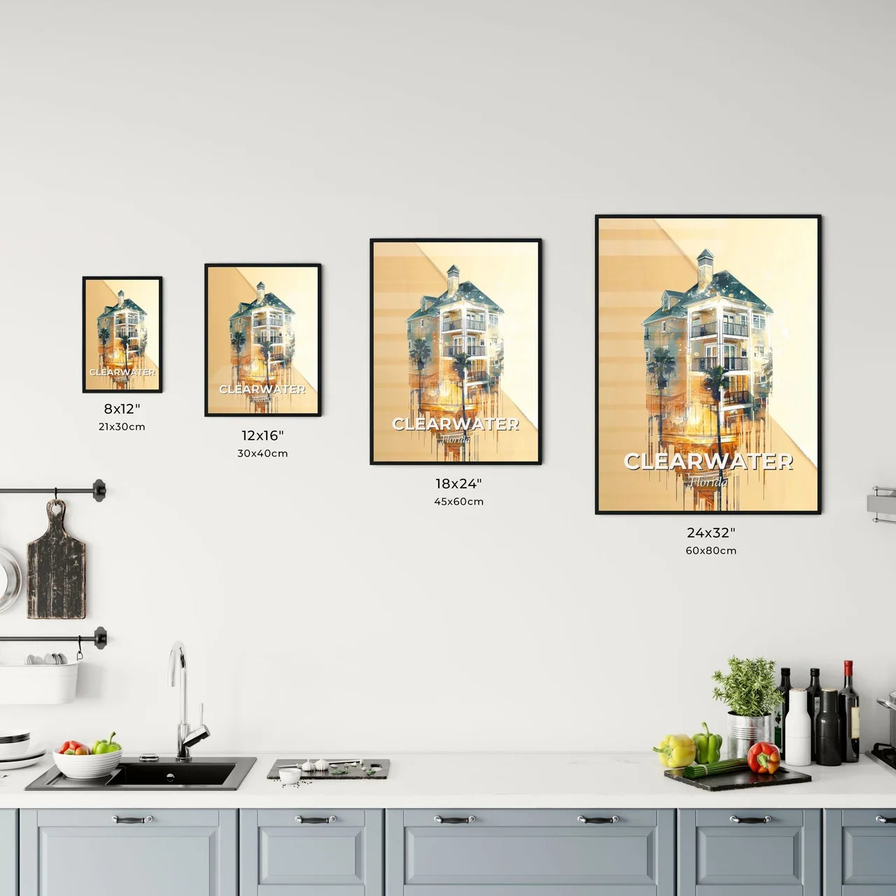 Clearwater Horizon Glow Skyline Art Office Art