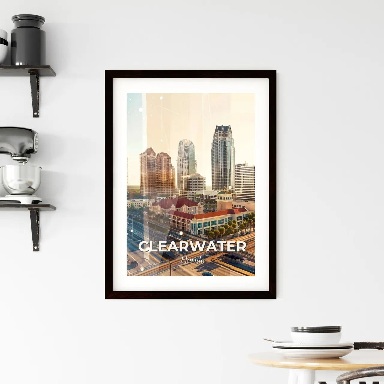 Clearwater Skyline Framed Print