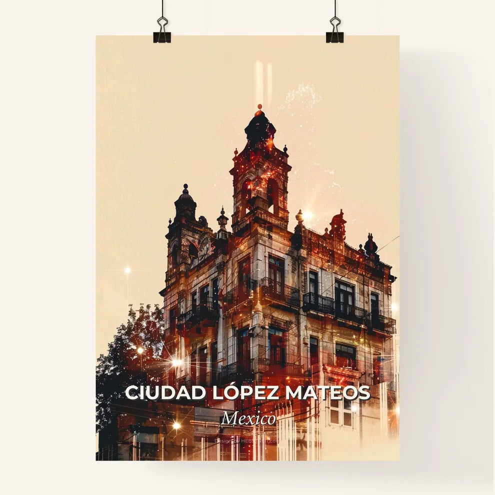 Ciudad López Mateos: Lights and Architecture Poster Poster