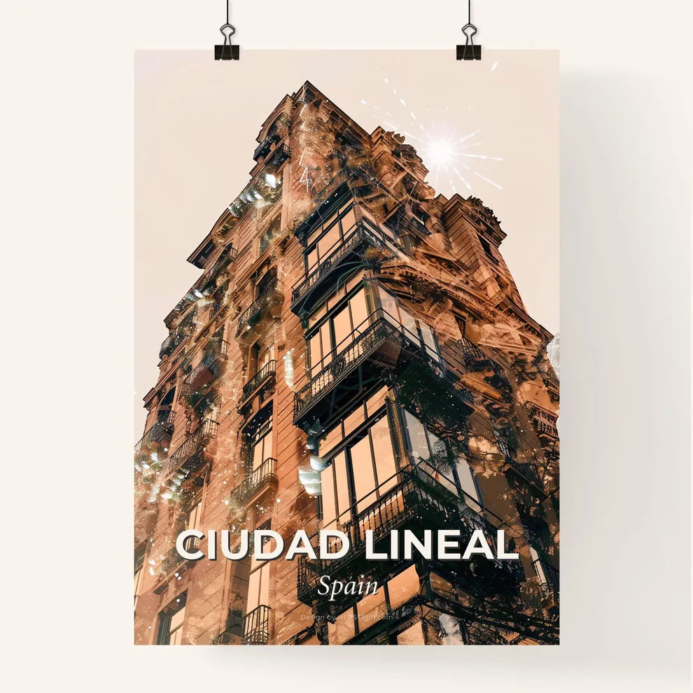 Ciudad Lineal City Skyline Art Poster Poster