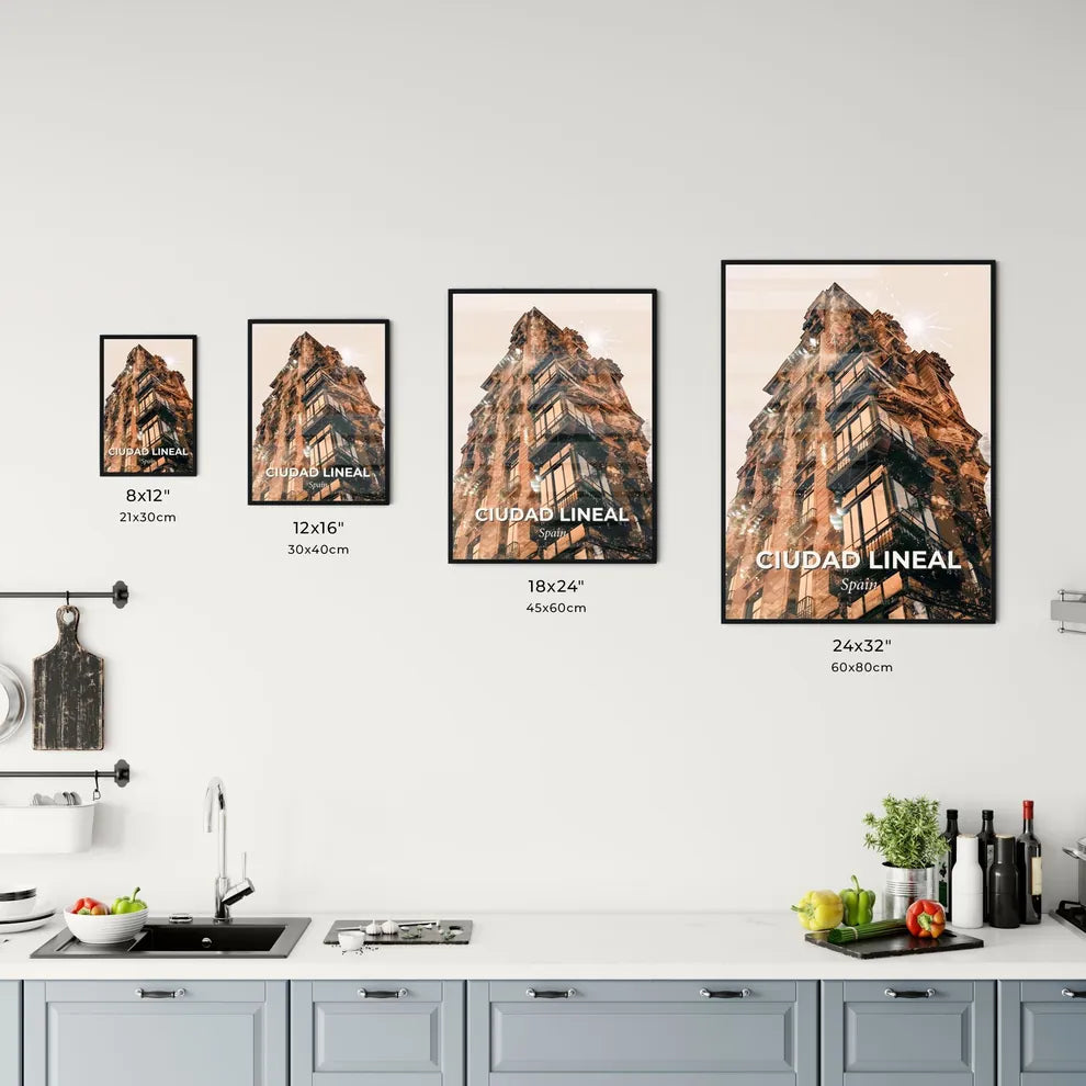 Ciudad Lineal City Skyline Art Poster Office Art