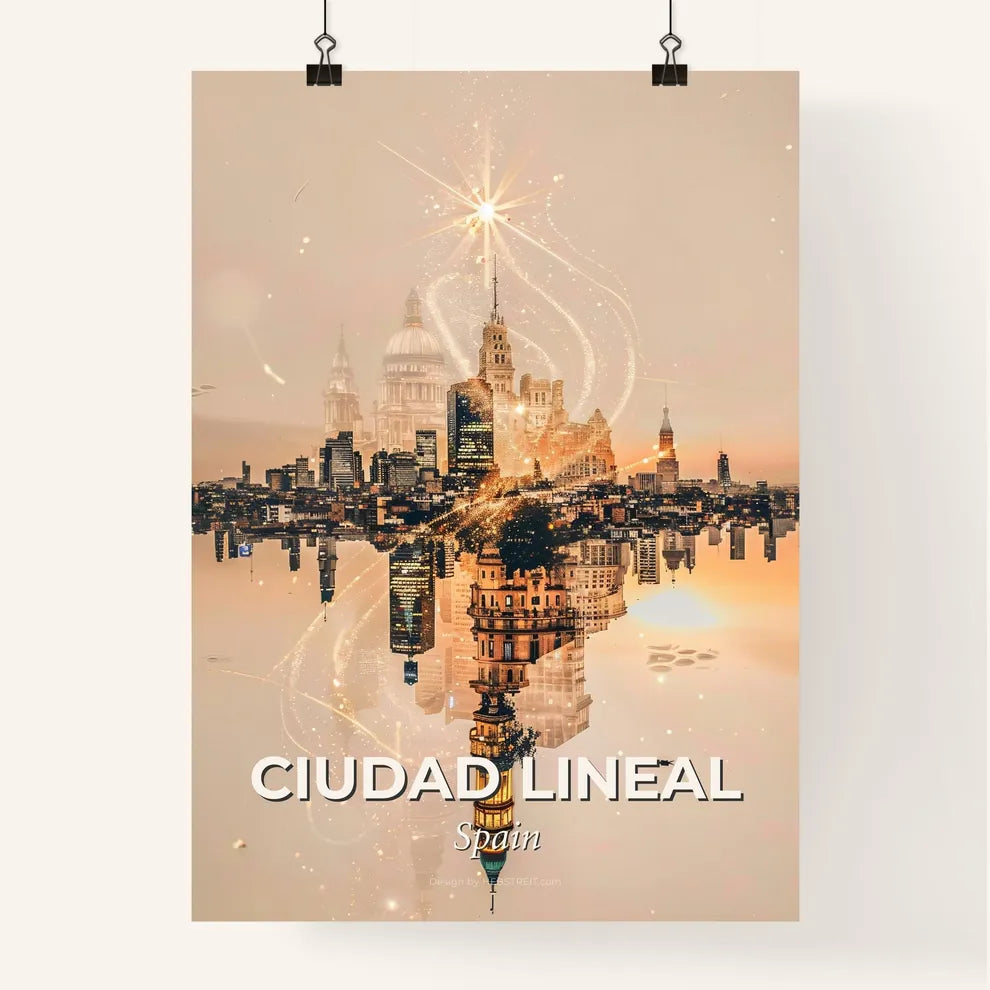 Ciudad Lineal City Symphony Skyline Poster Art Poster