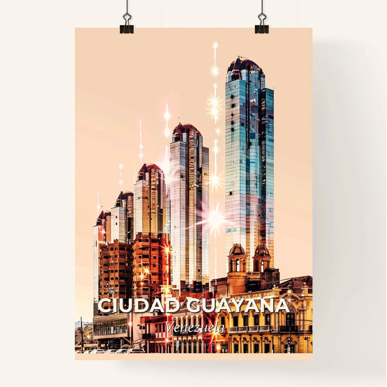 Ciudad Guayana Architectural Beauty in Beige Poster