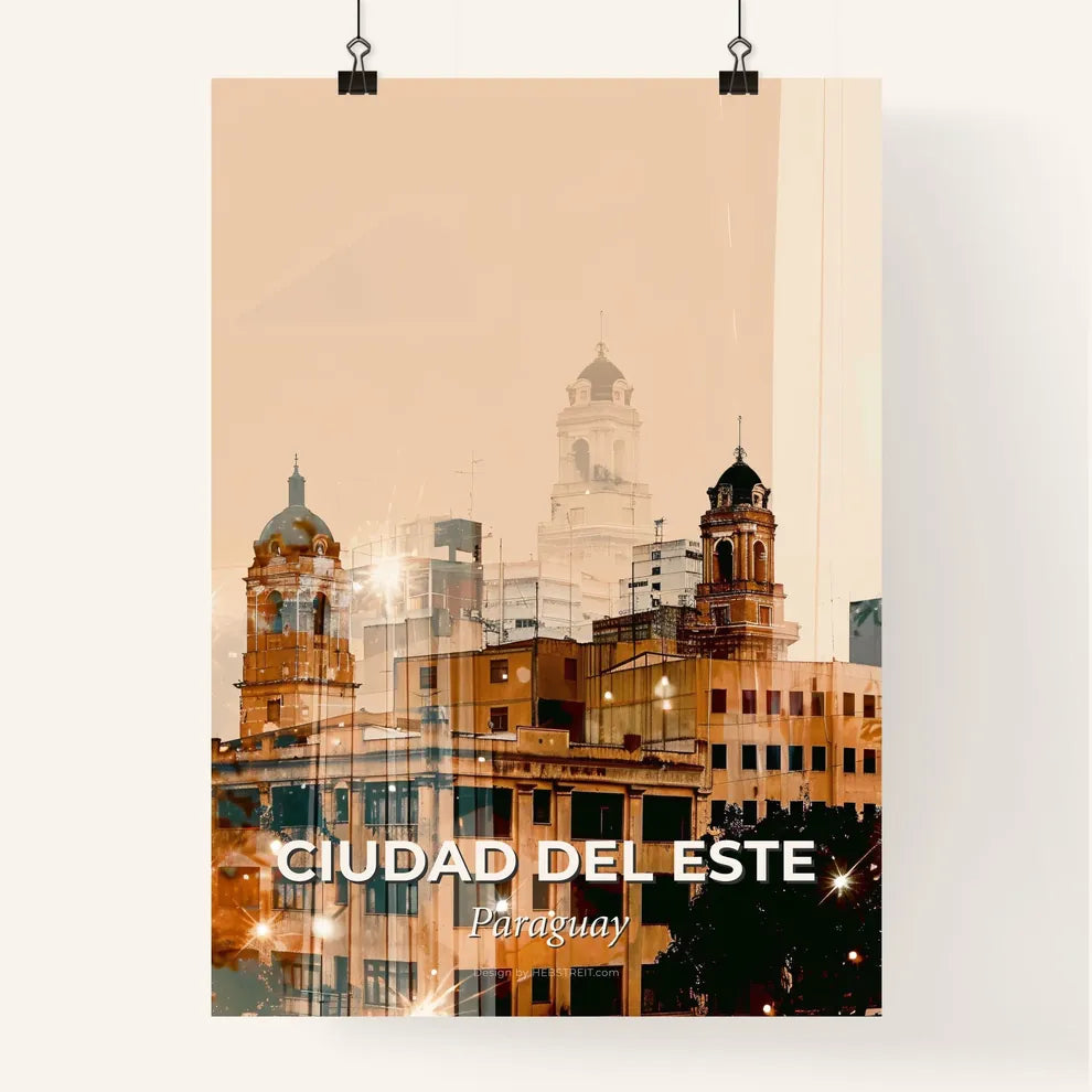 Ciudad del Este: Sparkle of Paraguay Skyline Poster