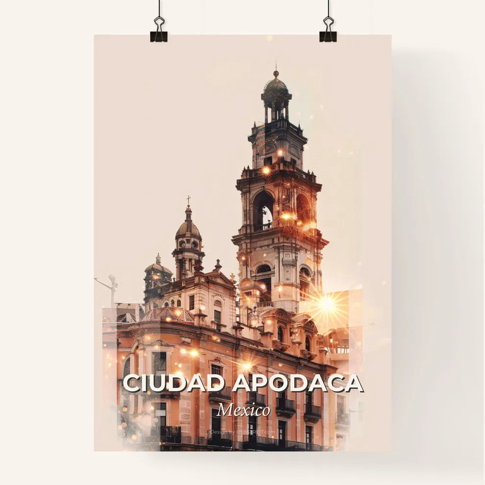 Ciudad Apodaca Cityscape Art Print Poster
