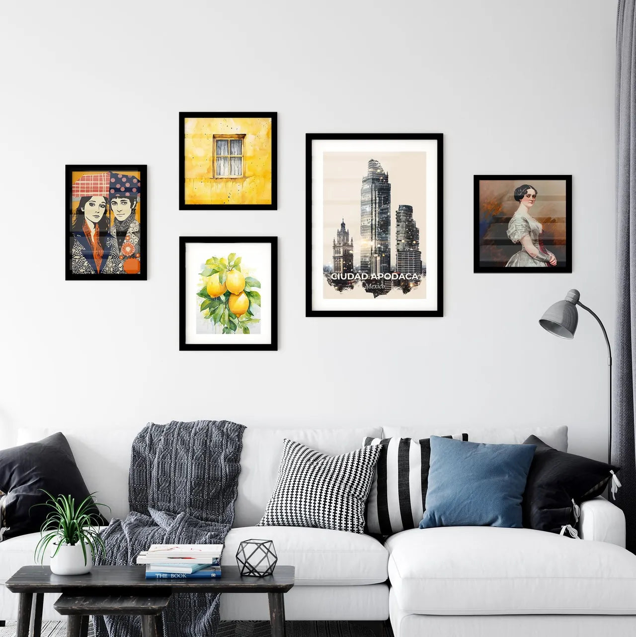 Ciudad Apodaca: Skyline Art Posters Wall Art