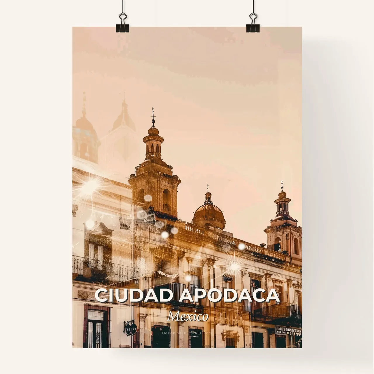 Ciudad Apodaca: Skyline Sparkle Poster Poster