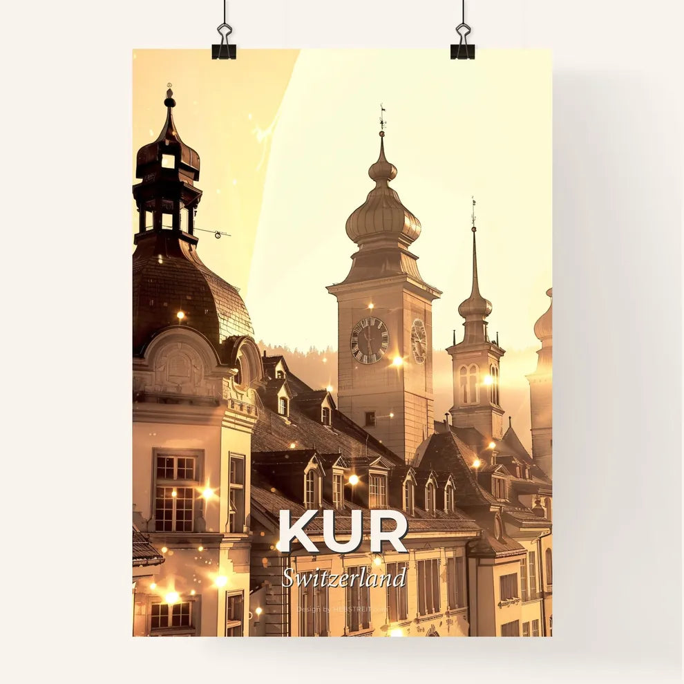 Chur, Switzerland City Architecture Art Poster Composite Poster