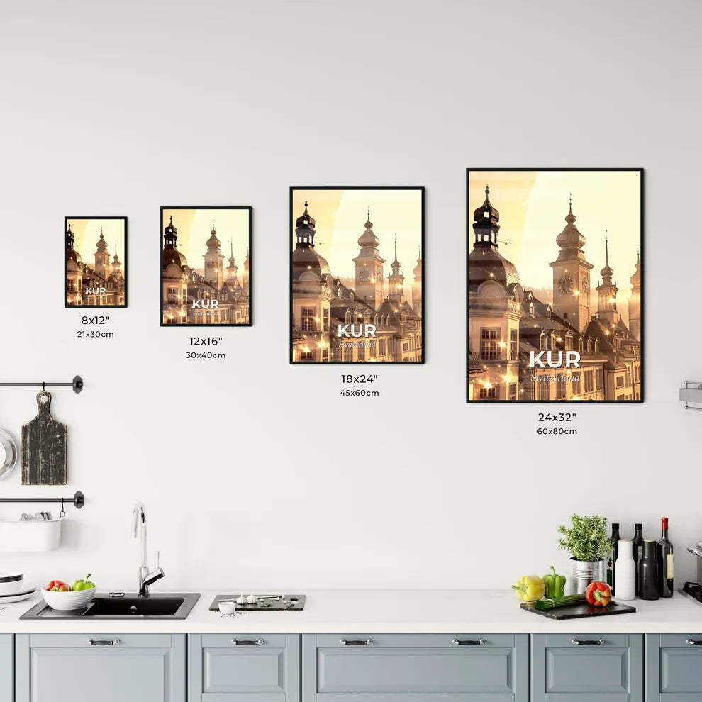 Chur, Switzerland City Architecture Art Poster Composite Office Art