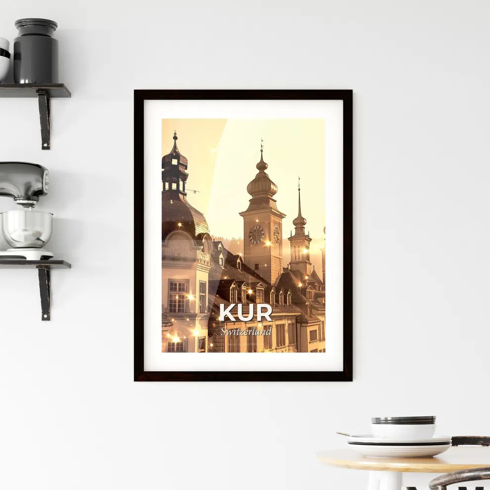 Chur, Switzerland City Architecture Art Poster Composite Framed Print