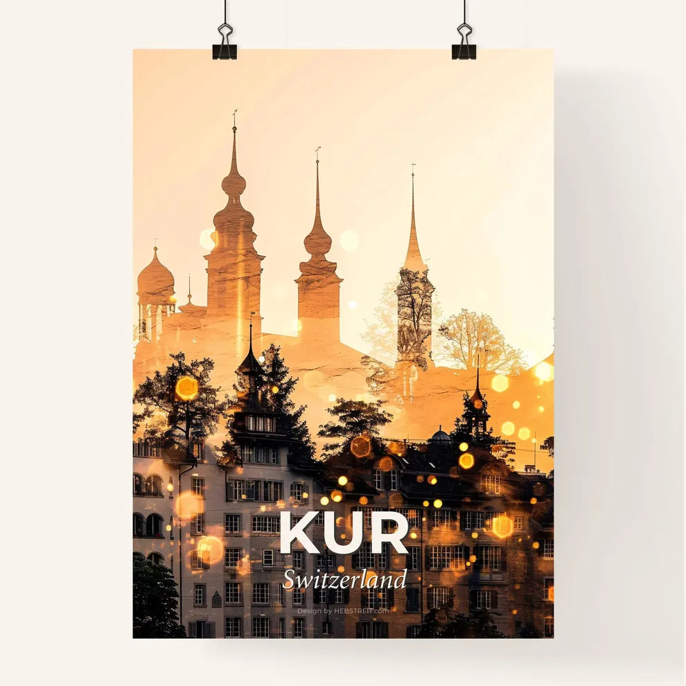 Chur City Skyline Composite Art Poster Poster