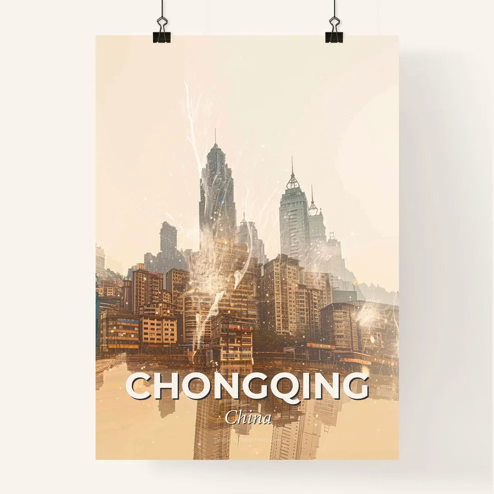 Chongqing Skyline Double Exposure Composite Poster Poster