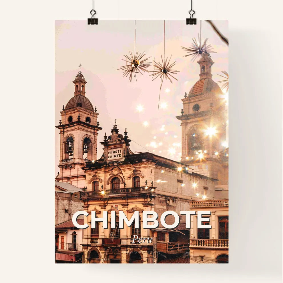 Chimbote Cityscape Double Exposure Art Poster Poster