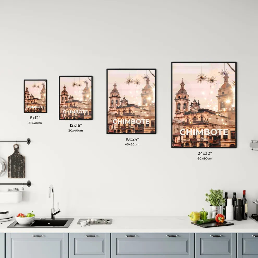 Chimbote Cityscape Double Exposure Art Poster Office Art