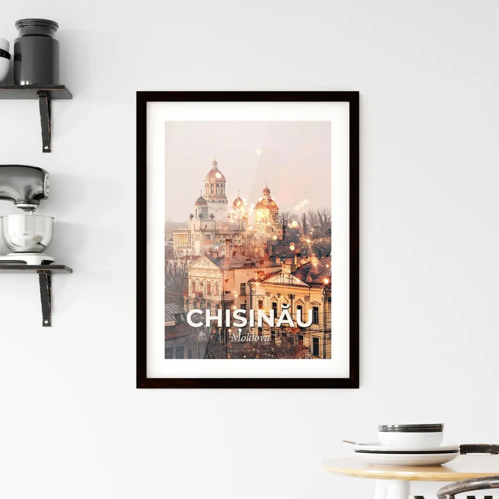 Chisinau Skyline Composite Art Poster Framed Print