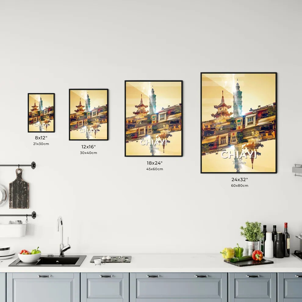 Chiayi: Sparkling Skyline Composite Art Poster Office Art