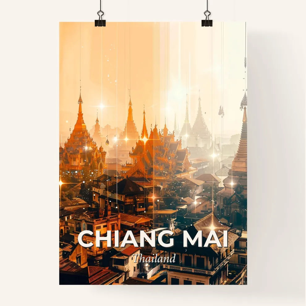 Chiang Mai Skyline Impressionistic Art Poster Poster